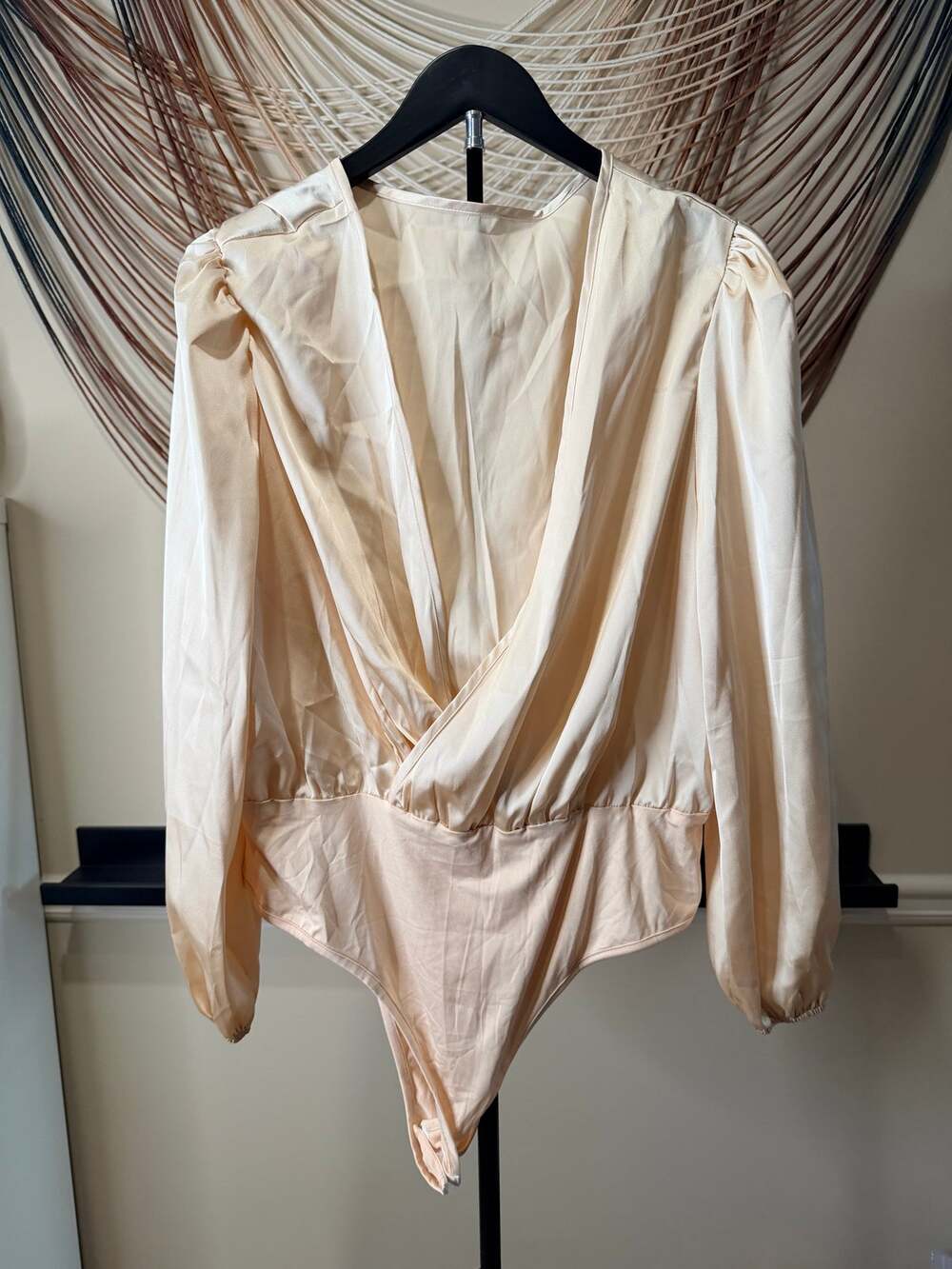 3 for $9 Shein plunge v neck body suit xl euc beige 3655